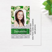 Green lace personalized photo (Desk)