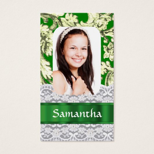 Green lace personalized photo (Front)