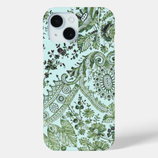 Green Lace Roses iPhone 15 Case