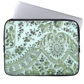 Green Lace Roses Laptop Sleeve