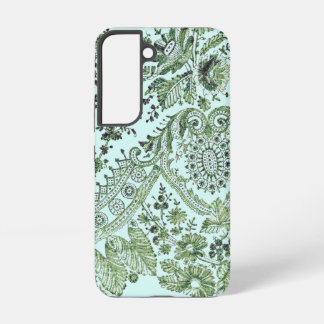 Green Lace Roses Samsung Galaxy S22 Case