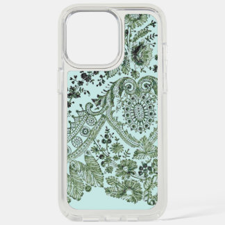 Green Lace Roses iPhone 15 Pro Max Case