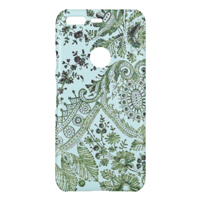 Green Lace Roses Uncommon Google Pixel Case (Back)