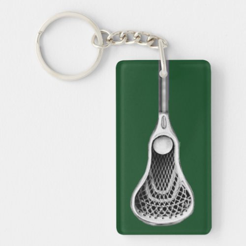 Green Lacrosse Acrylic Keychain