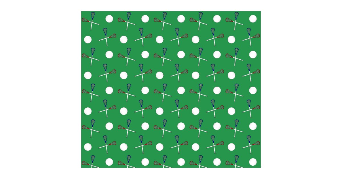 Green lacrosse pattern fabric Zazzle
