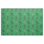 Green lacrosse silhouettes fabric