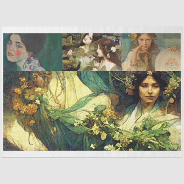 Green Ladies Tissue Paper (Front)