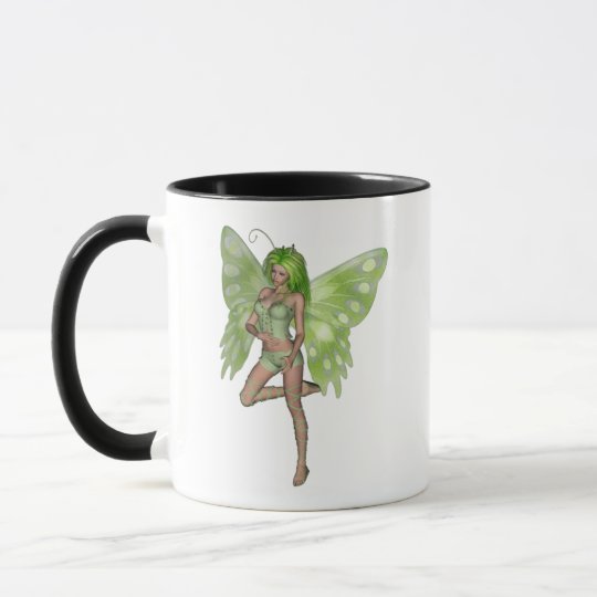 Green Lady Fairy 8 - 3D Fantasy Art - Mug