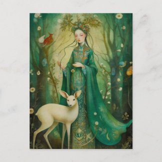 Green Lady Of The Forest Postcard