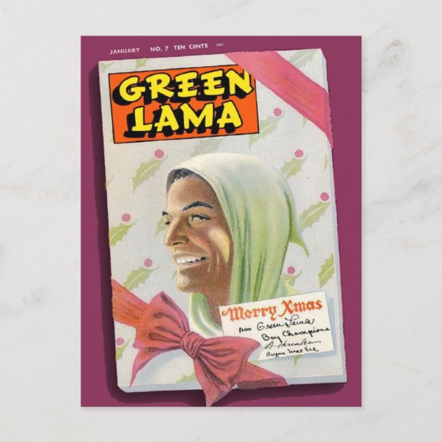 Green Lama 7 Postcard (Front)