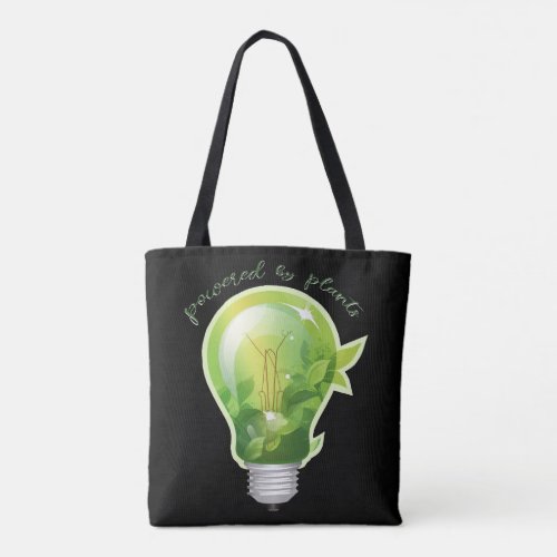 Green Lamp Powered by Plants Tote Bag