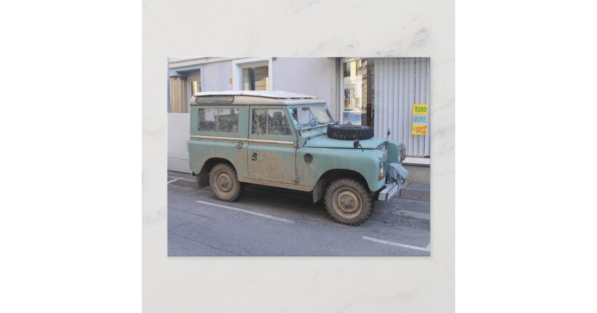 Land Rover Post Card Green Land Rover Postcard | Zazzle