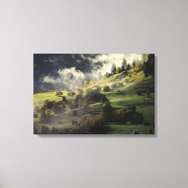Green landscape canvas print (Front)