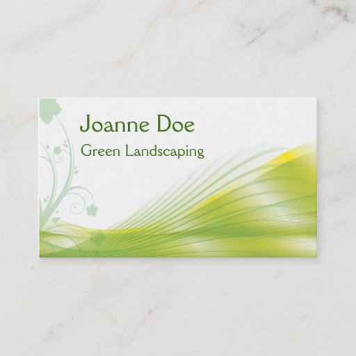 Customizable Green Landscaping Personal Card Business Card