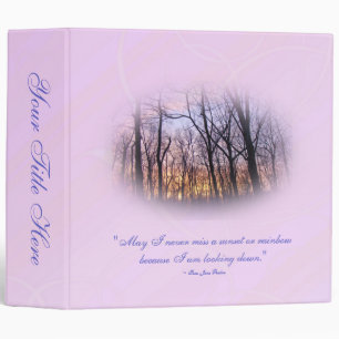 Green Lane PA Woodland Winter Sunset Binder
