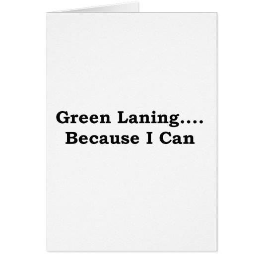 Green laning black cards (Front)