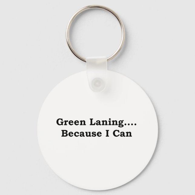 Green laning black keychain (Front)