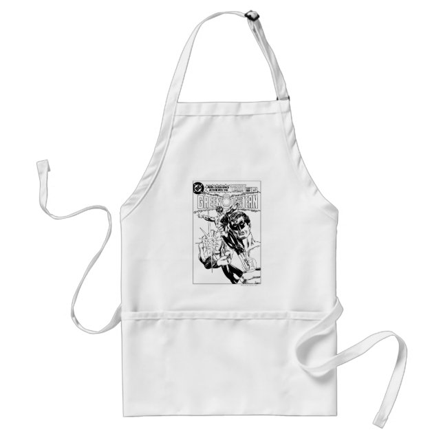 Green Lantern - Action Comic Cover, Black and Whit Adult Apron (Front)