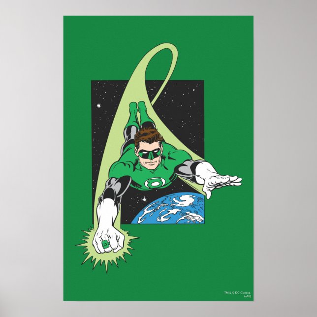 Green Lantern and Earth Poster (Front)