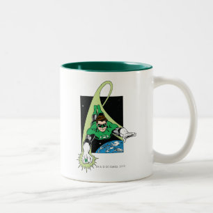 Green Lantern and Earth Two-Tone Coffee Mug