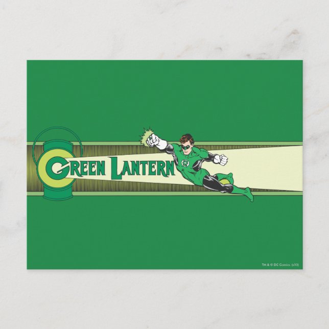 Green Lantern and Logo Postcard (Front)
