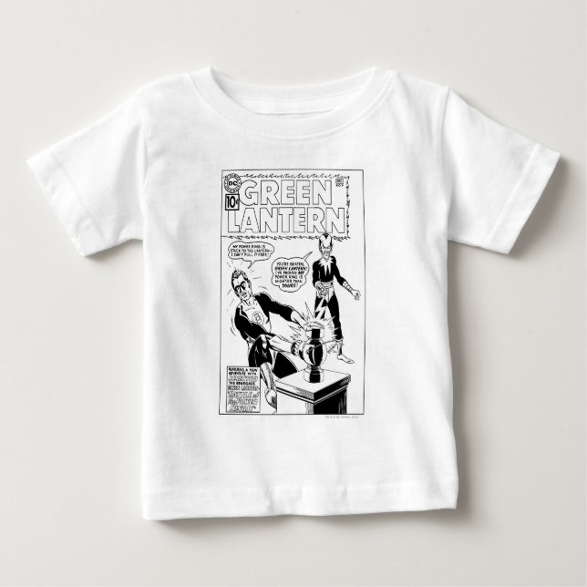 Green Lantern and Sinestro Cover, Black and White Baby T-Shirt (Front)