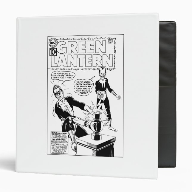 Green Lantern and Sinestro Cover, Black and White Binder (Front/Inside)