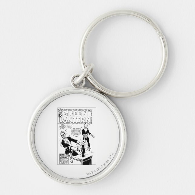 Green Lantern and Sinestro Cover, Black and White Keychain (Front)