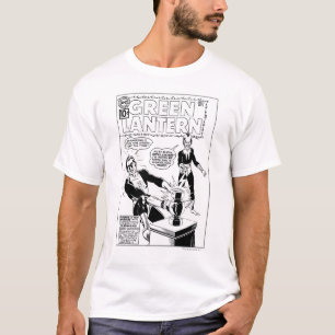 Green Lantern and Sinestro Cover, Black and White T-Shirt