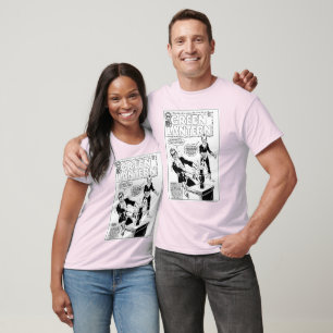 Green Lantern and Sinestro Cover, Black and White T-Shirt