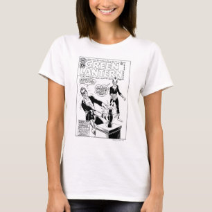 Green Lantern and Sinestro Cover, Black and White T-Shirt