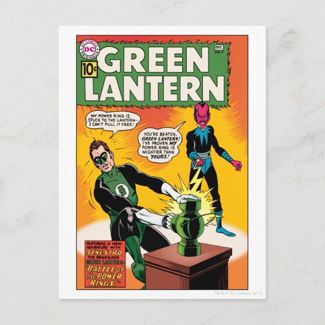 Green Lantern and Sinestro Cover Postcard (Front)