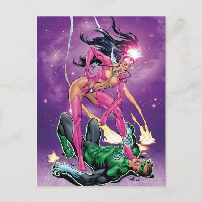 Green Lantern and Star Sapphire - Color Postcard (Front)
