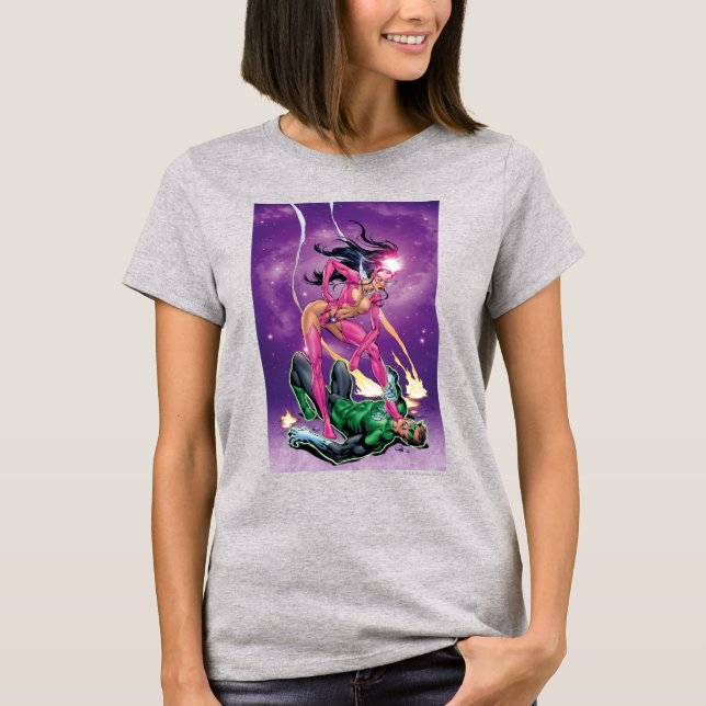 Green Lantern and Star Sapphire - Color T-Shirt (Front)