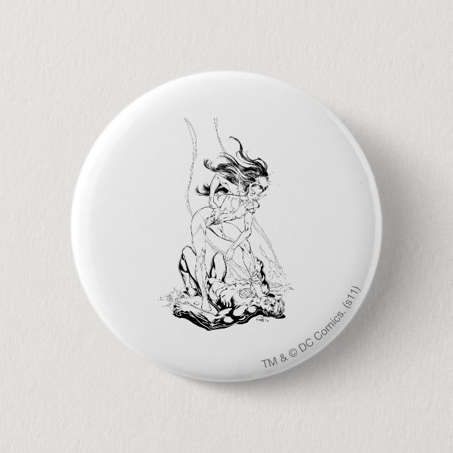 Green Lantern and Star Sapphire Pinback Button (Front)