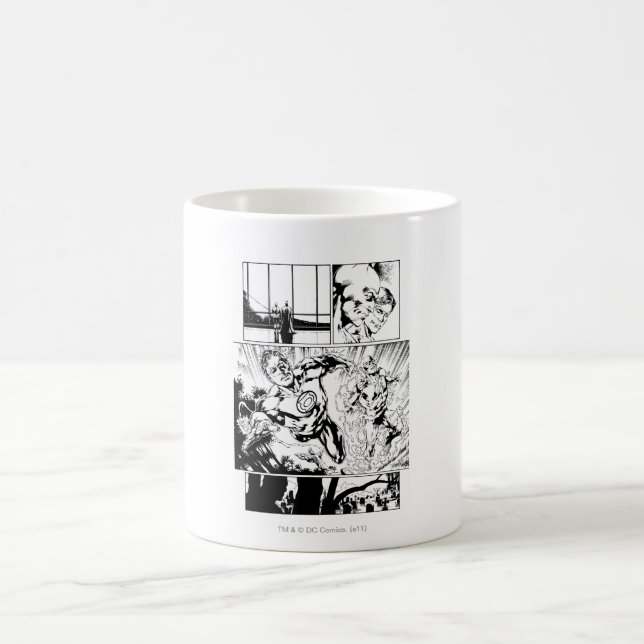 Green Lantern and The Flash Panel 2 Coffee Mug (Center)