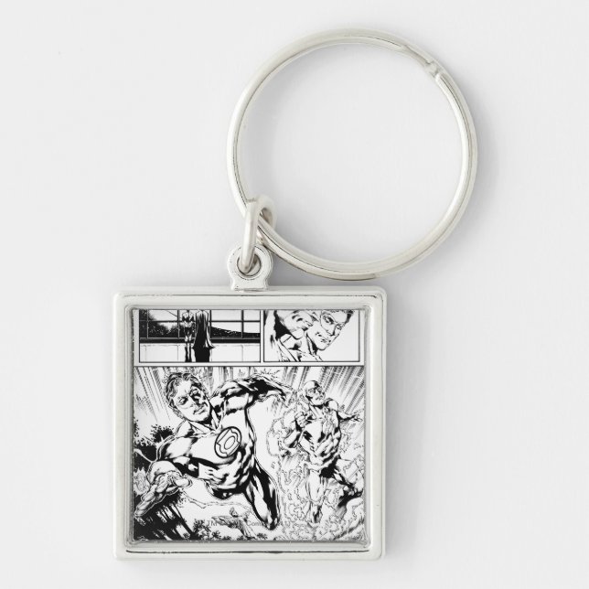Green Lantern and The Flash Panel 2 Keychain (Front)