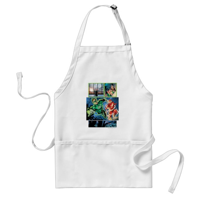 Green Lantern and The Flash Panel Adult Apron (Front)