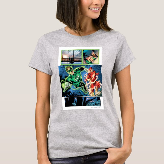 Green Lantern and The Flash Panel T-Shirt (Front)