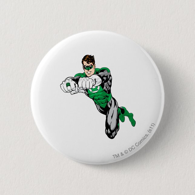 Green Lantern - Both arms forward Button (Front)