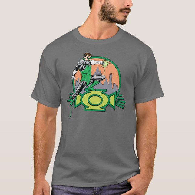 Green Lantern City Background and Logo T-Shirt (Front)