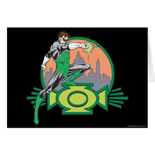 Green Lantern & Cityscape Cards (Front Horizontal)
