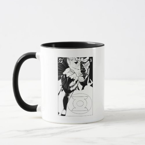 Green Lantern close up cover Black and White Mug