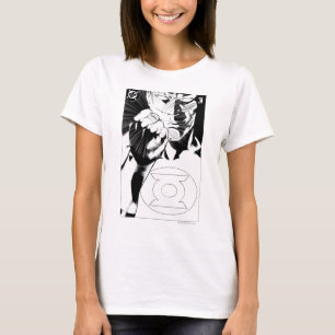 Green Lantern close up cover, Black and White T-Shirt