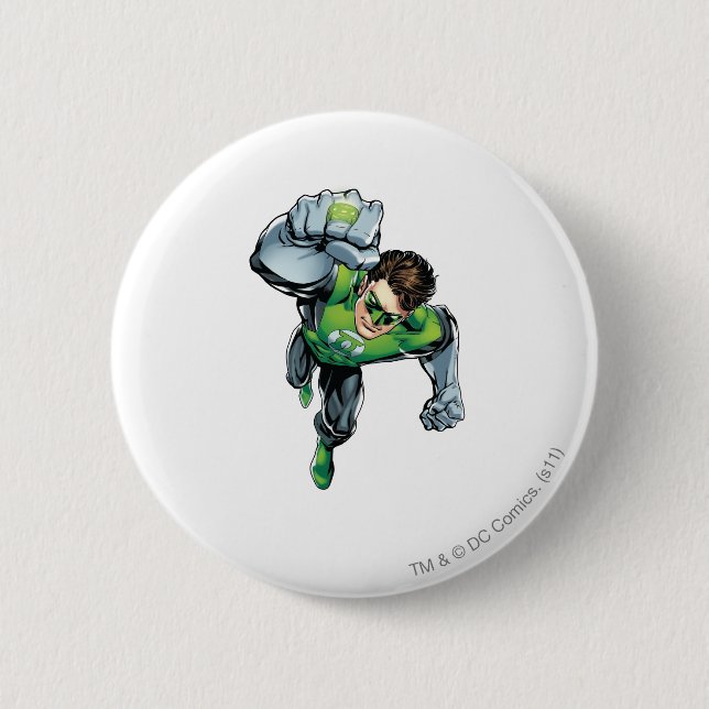 Green Lantern - Comic,  Arm Raise Pinback Button (Front)