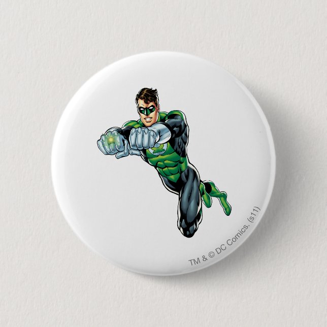 Green Lantern - Comic, Both arms forward Button (Front)