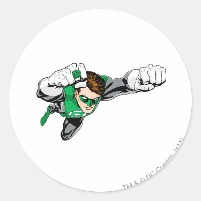 Green Lantern - Comic, Flying Right Classic Round Sticker (Front)