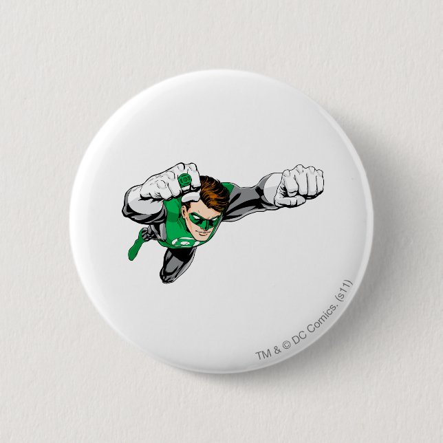 Green Lantern - Comic, Flying Right Pinback Button (Front)