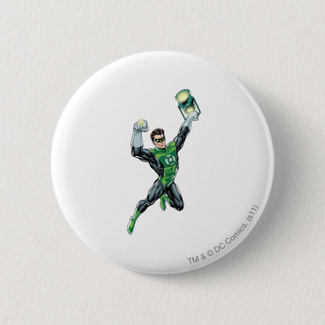 Green Lantern - Comic, with lantern Pinback Button (Front)