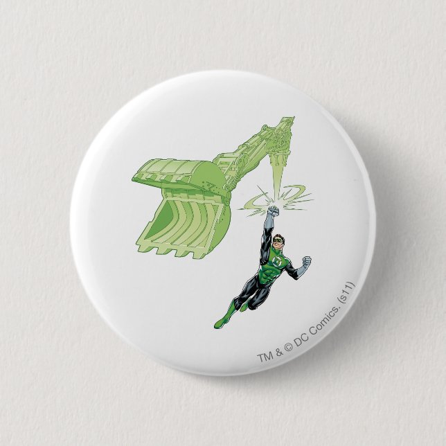 Green Lantern - Comic, with machine Pinback Button (Front)